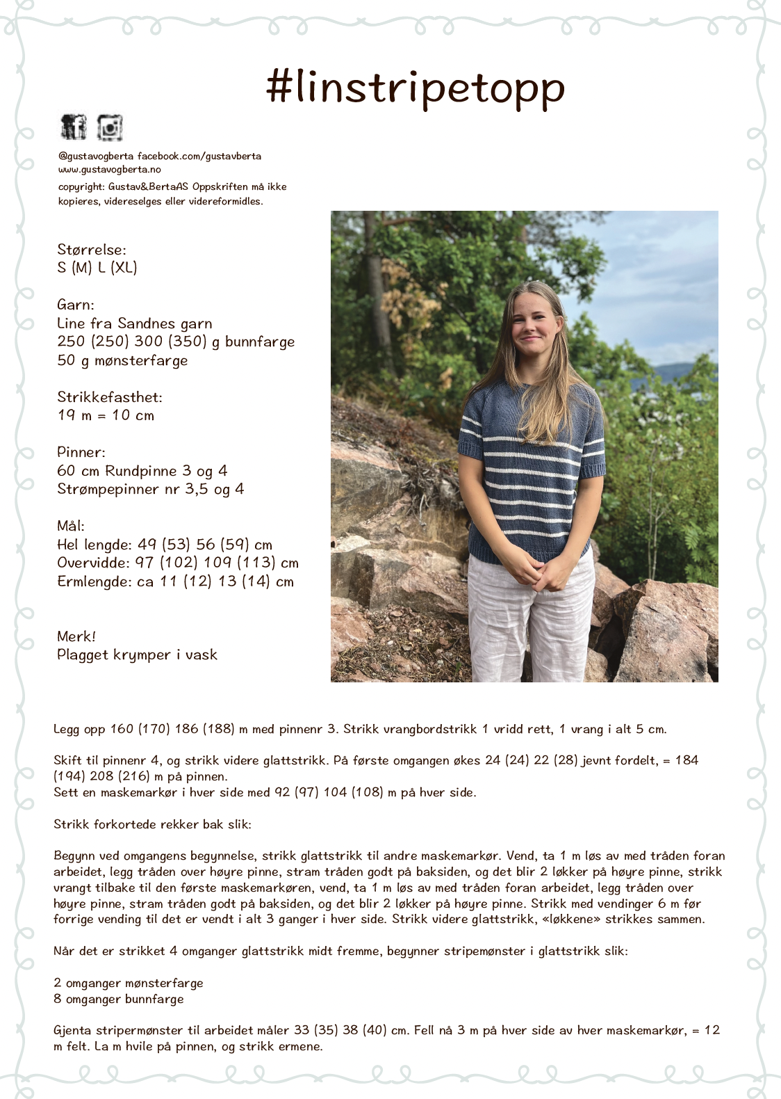Forhåndsvisning av Linstripetopp