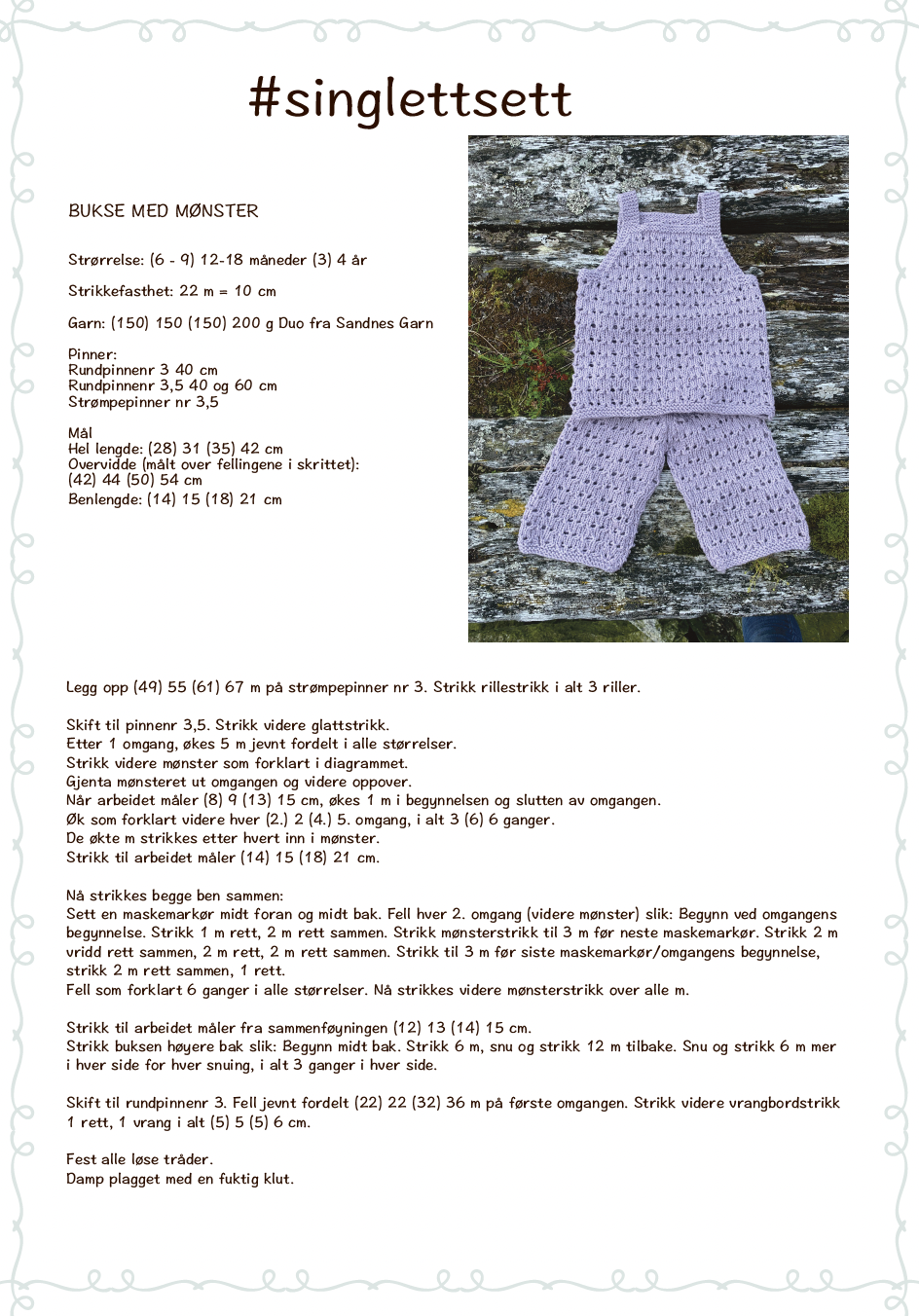 Forhåndsvisning av Singletsett