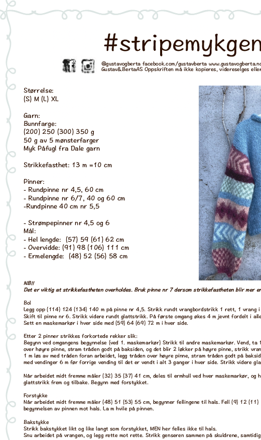 Forhåndsvisning av Stripemykgenser