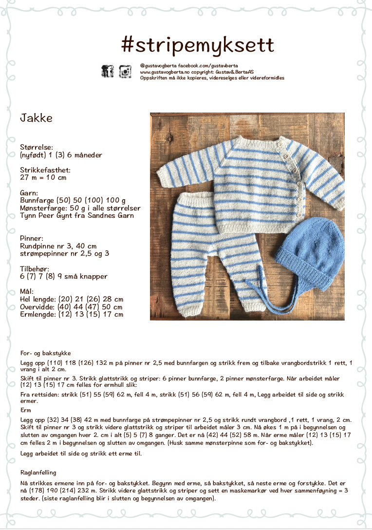 Forhåndsvisning av Stripemyksett