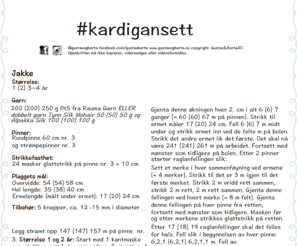 Forhåndsvisning av Kardigansett